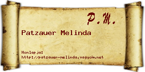Patzauer Melinda névjegykártya